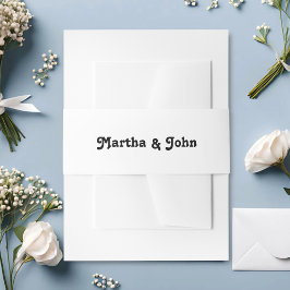 Cintas Para Invitaciones Vibraciones Retro Modernas Boda en Blanco y Negro