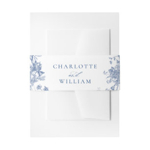 Cintas Para Invitaciones Victoriano Dusty Blue French Garden Boda Floral