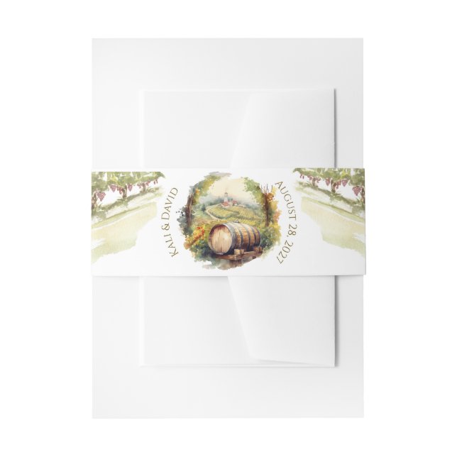 Cintas Para Invitaciones Vineyard (Anverso Ejemplo)