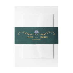 Cintas Para Invitaciones Vintage Dark Green Invitation Belly Band