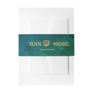 Cintas Para Invitaciones Vintage Dark Green Invitation Belly Band