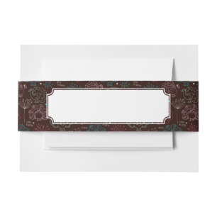Cintas Para Invitaciones vintage del papel pintado de la India de la flor