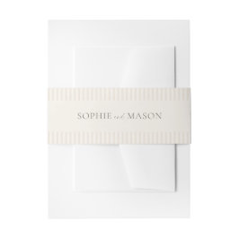 Cintas Para Invitaciones Vintage Floral Stripe Wedding Invitation