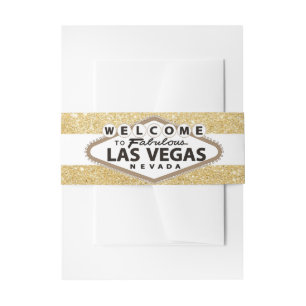 Cintas Para Invitaciones Vintage Sepia Vegas Rótulo sobre Purpurina Boda de