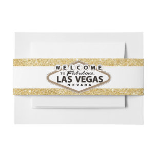 Cintas Para Invitaciones Vintage Sepia Vegas Rótulo sobre Purpurina Boda de
