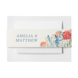 Cintas Para Invitaciones Vintage Watercolor Florals Boho Boda