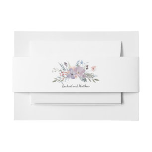 Cintas Para Invitaciones Violet Meadow Boda floral