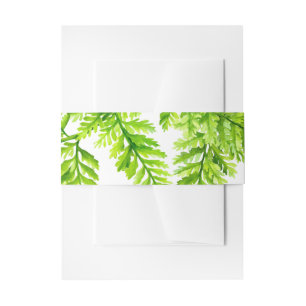 Cintas Para Invitaciones Watercolor Chartreuse Green Fern deja Boda