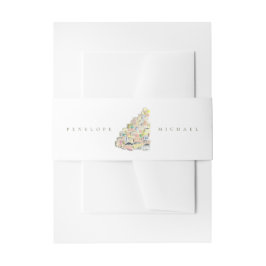 Cintas Para Invitaciones Watercolor Positano Italia Boda de destino