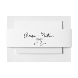 Cintas Para Invitaciones Whimsical Bow Belly Band