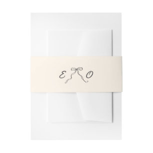 Cintas Para Invitaciones Whimsical Quirky Handwriter Bow