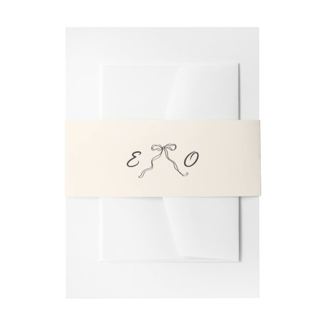 Cintas Para Invitaciones Whimsical Quirky Handwriter Bow (Anverso Ejemplo)