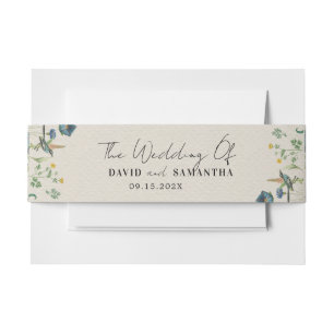 Cintas Para Invitaciones Whimsical Secret Garden Wildflowers