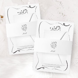 Cintas Para Invitaciones Whimsical Simple Y Cupido Boda De Invierno En Ski