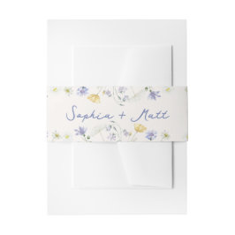 Cintas Para Invitaciones Wild Flowers Hand Written Wedding 