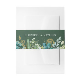 Cintas Para Invitaciones Wild Meadow | Boda Botánico Verde