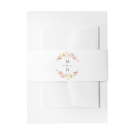 Cintas Para Invitaciones Wildflower Monogram Spring Garden Wedding