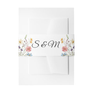 Cintas Para Invitaciones Wildflower  Wedding Invitation Belly Band