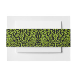 Cintas Para Invitaciones William Morris Hermano Conejo Verde Sabio Negro