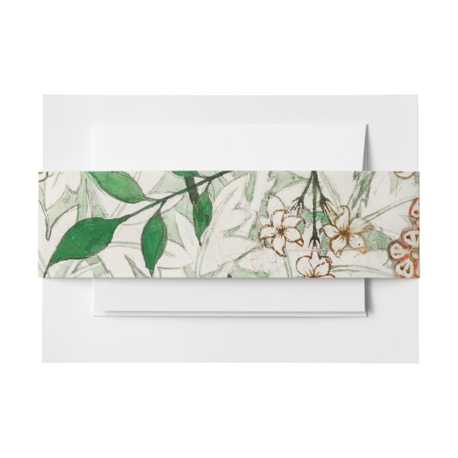 Cintas Para Invitaciones William Morris Jasmine Garden Flower Classic (Anverso Ejemplo)