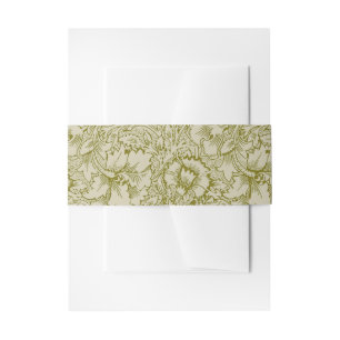 Cintas Para Invitaciones William Morris Poppy Classic Floral Green