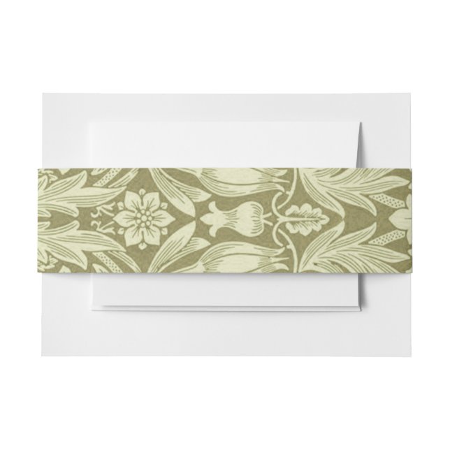 Cintas Para Invitaciones William Morris Sunflower Green Flower (Anverso Ejemplo)