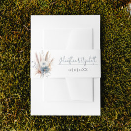 Cintas Para Invitaciones Winter Boho Floral Boda | Blanca
