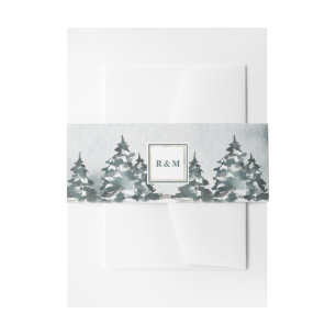 Cintas Para Invitaciones Winter Wonderland Árboles nevados
