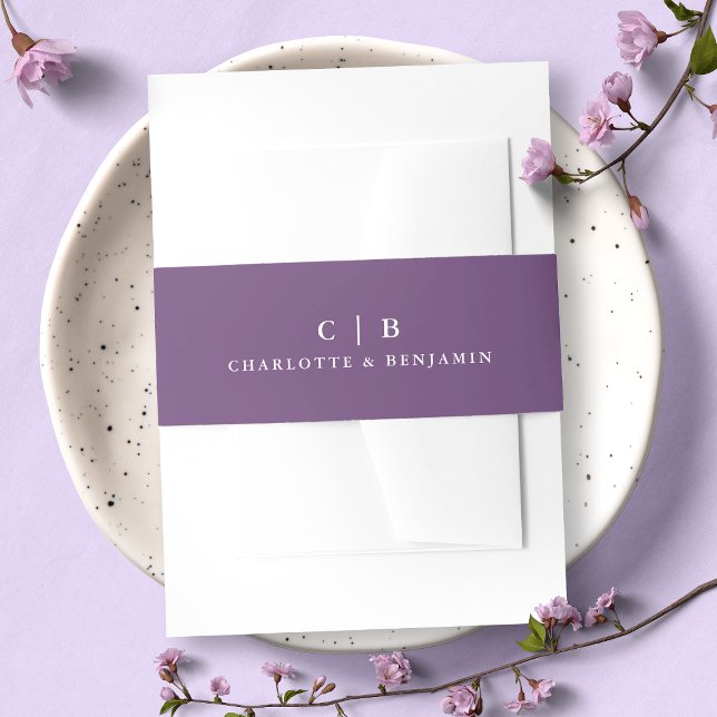 Cintas Para Invitaciones Wisteria simple Boda púrpura (Subido por el creador)