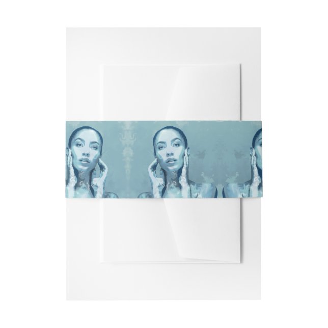 Cintas Para Invitaciones "Woman in Blue" (Anverso Ejemplo)