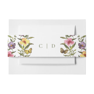 Cintas Para Invitaciones Woodland Boho Vintage Boda de Flor Silvestre Botán