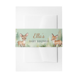 Cintas Para Invitaciones Woodland Deer Forest Neutral Baby Shower