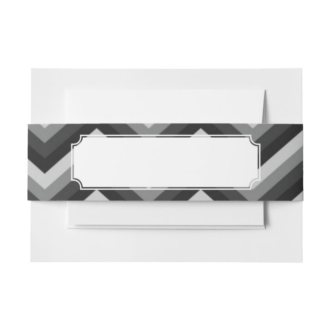 Cintas Para Invitaciones Zigzag retro Chevron del modelo (Anverso Ejemplo)