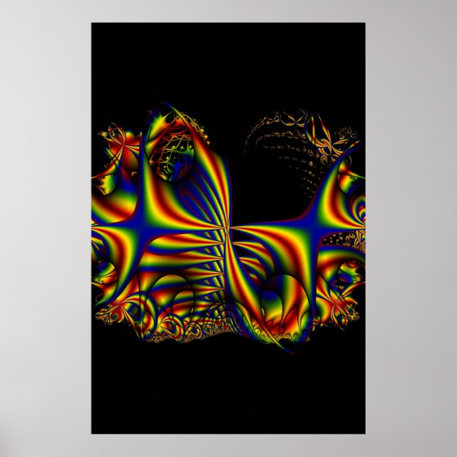 Cintas para lazos | Arte fractal arcoiris (Frente)