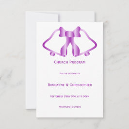 Cintas Y Cinta Del Programa De Boda Púrpura