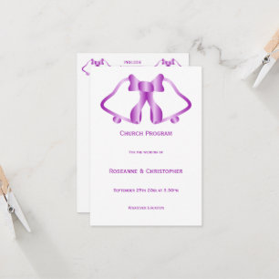 Cintas Y Cinta Del Programa De Boda Púrpura