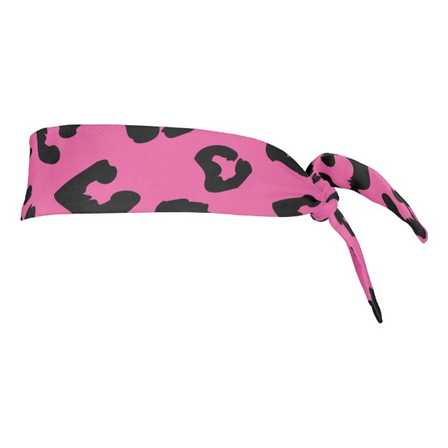 Cintillo de estampado animal de leopardo rosa neón (Girar 90)
