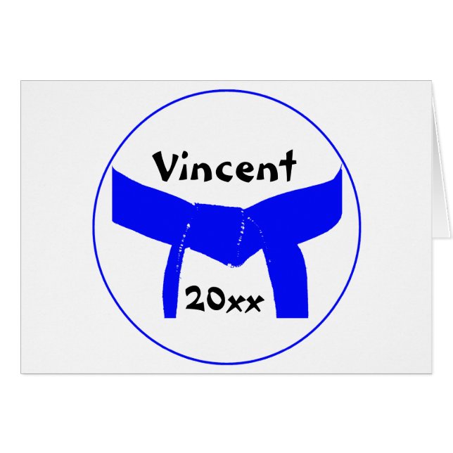 Cinturón azul claro de artes marciales (Anverso (Horizontal))