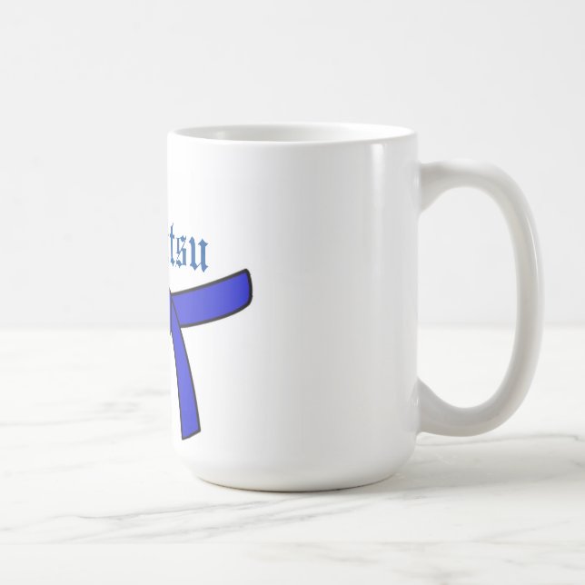Cinturón azul Jiu-Jitsu taza de café (Derecha)