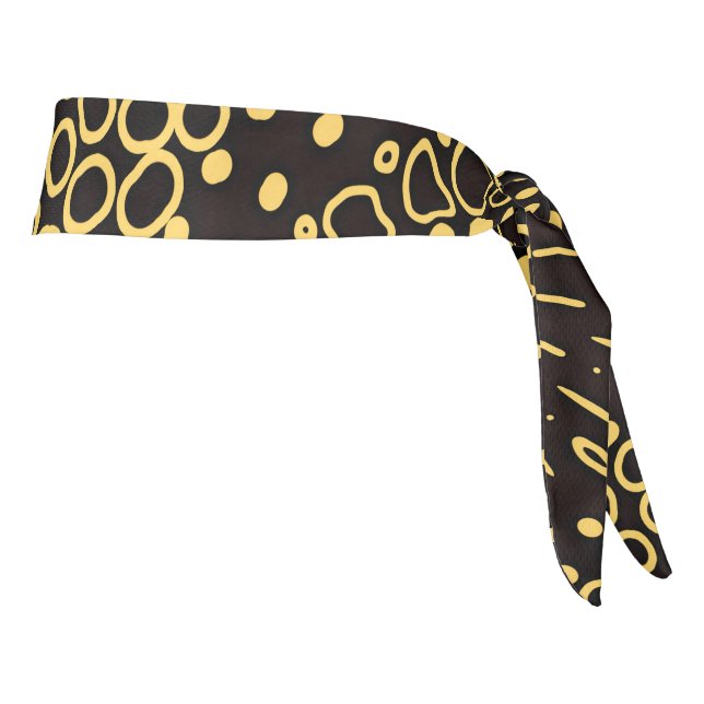 Cinturón de cabeza étnico floral de moda Boho negr (Girar 90)