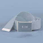 Cinturón Elegante Monograma moderno Minimalista azul turbio<br><div class="desc">Presentamos nuestra Dusty Blue Minimalista Monogram Elegant Collection: Eleva tu estilo con sofisticación y encanto intemporal. Nuestra colección presenta diseños minimalistas en un suave y polvoriento matiz azul, realzados con elegantes monogramas adaptados a su gusto personal. Desde la papelería refinada hasta los accesorios versátiles, cada pieza de nuestra colección está...</div>