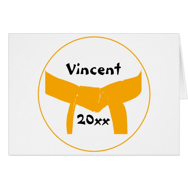 Cinturón Naranja de artes marciales (Anverso (Horizontal))