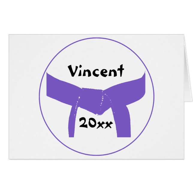 Cinturón púrpura de artes marciales (Anverso (Horizontal))