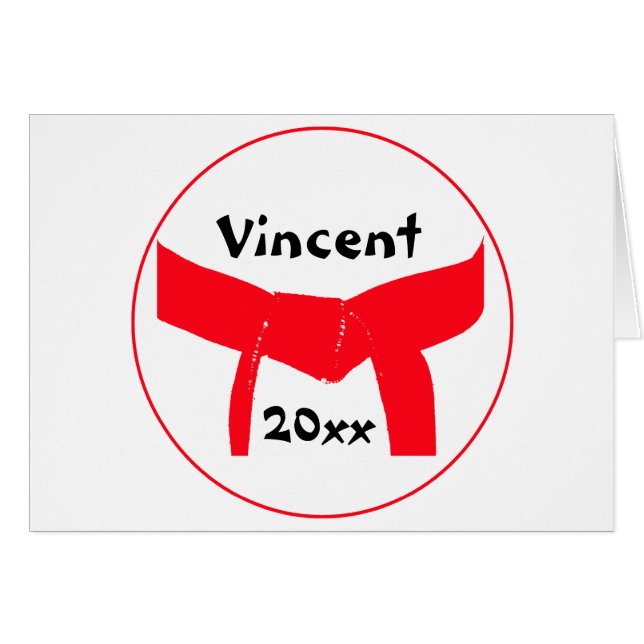 Cinturón rojo de artes marciales (Anverso (Horizontal))