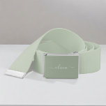 Cinturón Sage Green Minimalista Moderno Monograma elegante<br><div class="desc">Presentamos nuestra elegante colección de monogramas Minimalistas y ecológicos: eleve su estética con serenidad sofisticada y elegancia intemporal. Nuestra colección muestra diseños minimalistas en un ambiente tranquilo y verde, complementado con refinados monogramas adaptados a su estilo personal. Desde papel pulido hasta accesorios versátiles, cada pieza de nuestra colección está meticulosamente...</div>