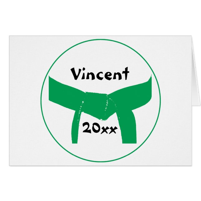 Cinturón verde de artes marciales (Anverso (Horizontal))