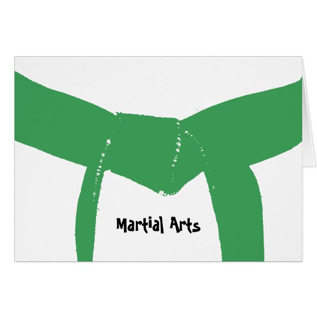 Cinturón verde de artes marciales (Anverso (Horizontal))