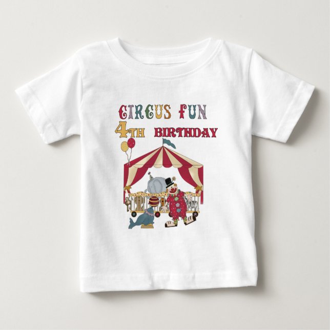Circo 4.º camisetas y regalos de cumpleaños (Anverso)