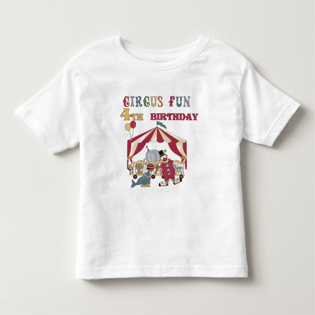 Circo 4.º camisetas y regalos de cumpleaños (Anverso)