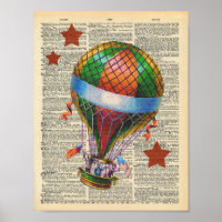 Circo de globo de aire caliente de arte de diccion
